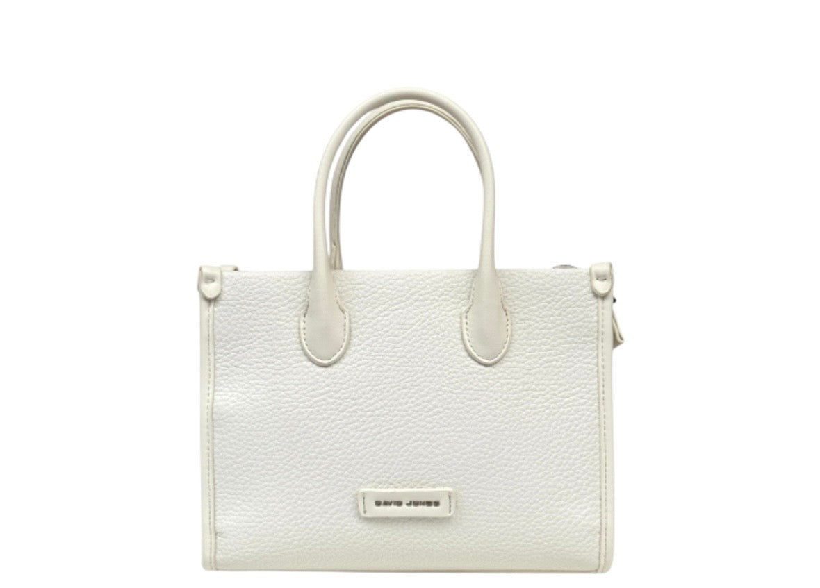 David Jones Small Tote Handbag Eco Leather Detachable Shoulder Strap