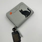 Whimsical Cat Embroidered Wallet – With RFID Protection