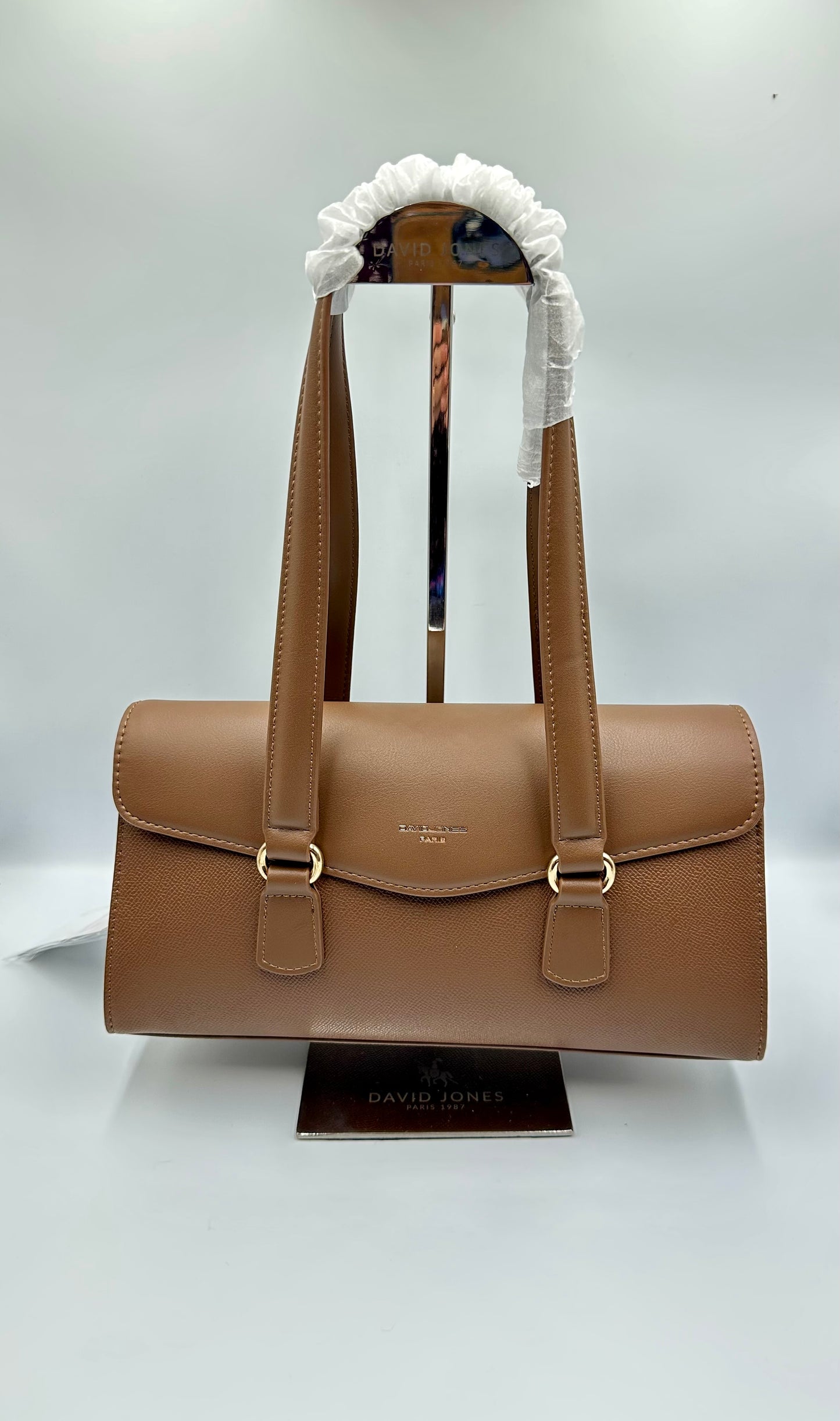 David Jones Caramel Brown Shoulder Bag