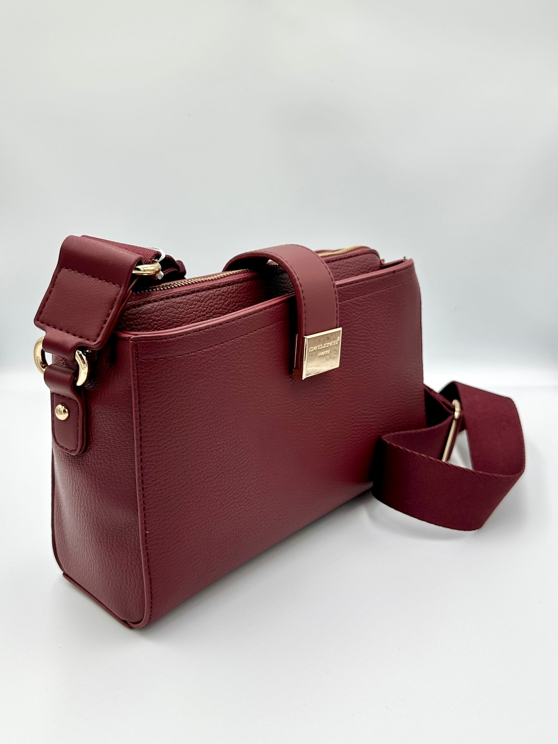 Soirose David Jones Women’s Windsor Wine Crossbody Handbag – Stylish Everyday Fashion Bag (SM7437A)