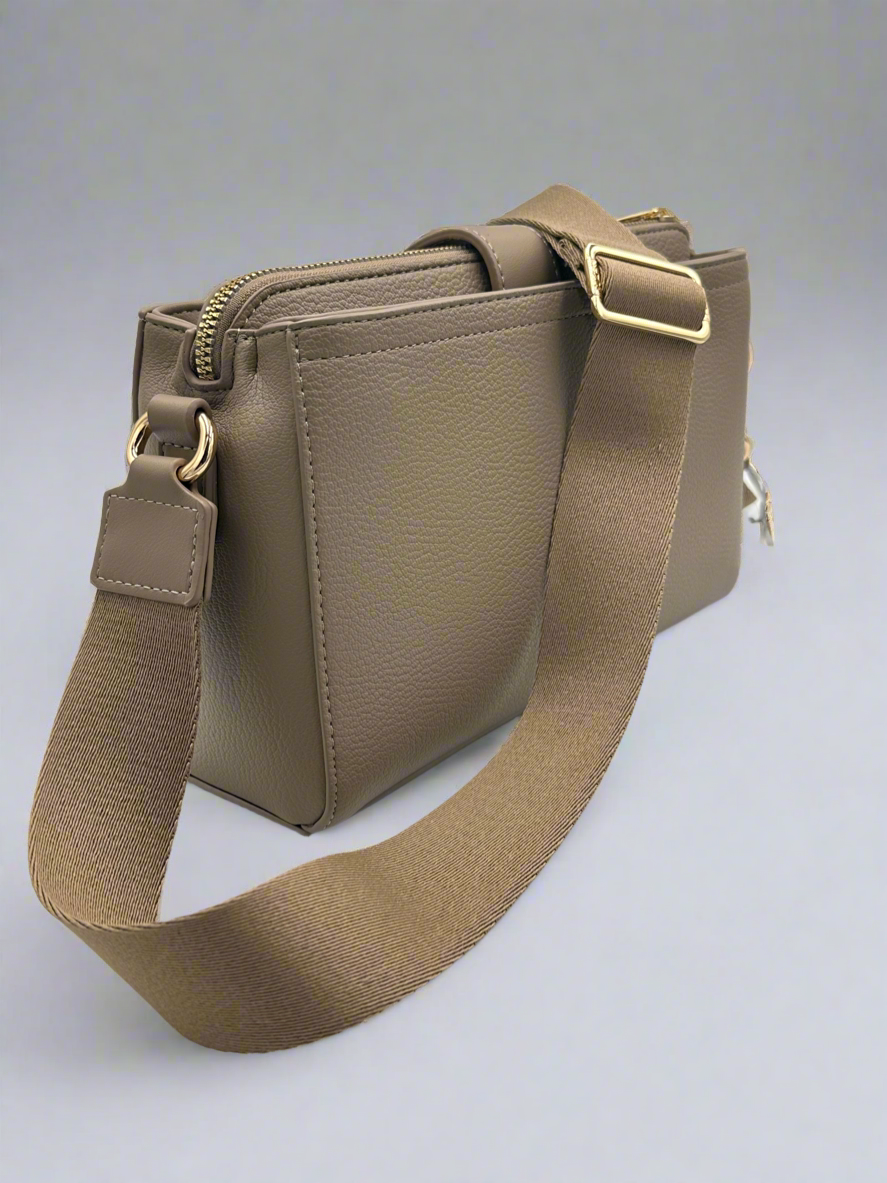 Soirose David Jones Women’s Warm Taupe Crossbody Handbag – Stylish Everyday Fashion Bag (SM7437A)