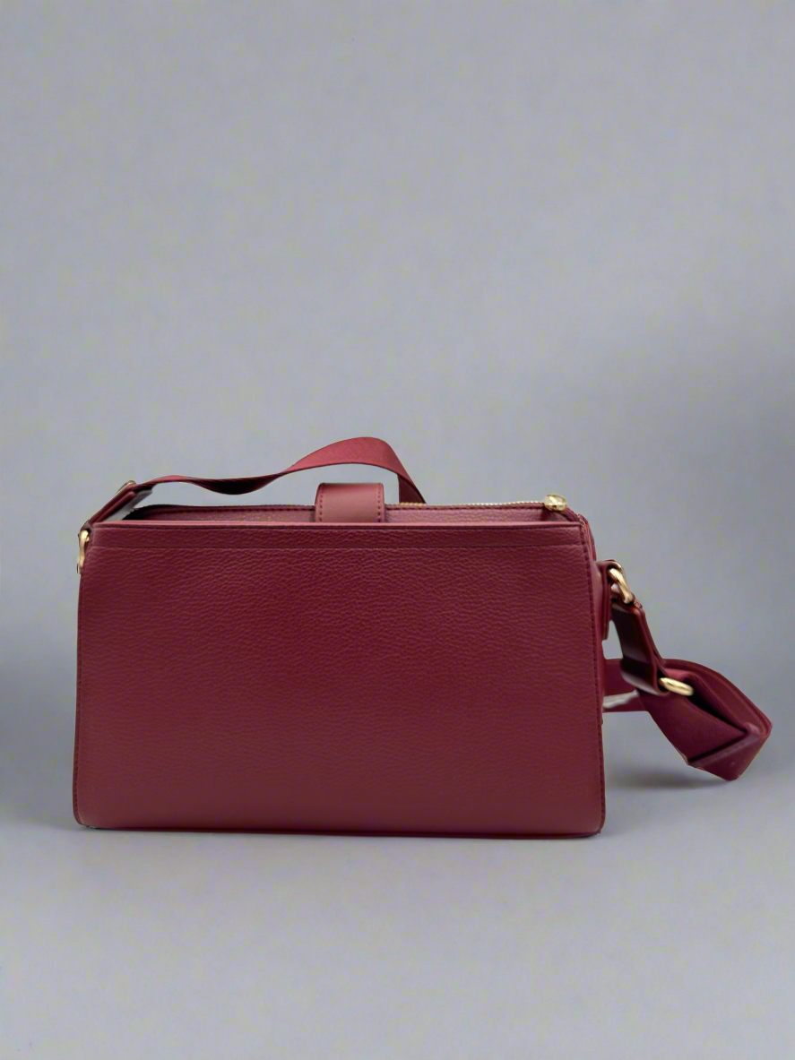 Soirose David Jones Women’s Windsor Wine Crossbody Handbag – Stylish Everyday Fashion Bag (SM7437A)