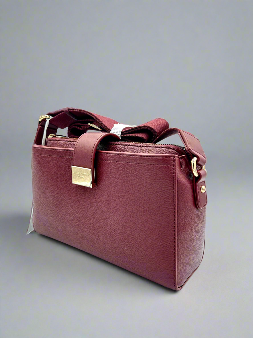 Soirose David Jones Women’s Windsor Wine Crossbody Handbag – Stylish Everyday Fashion Bag (SM7437A)