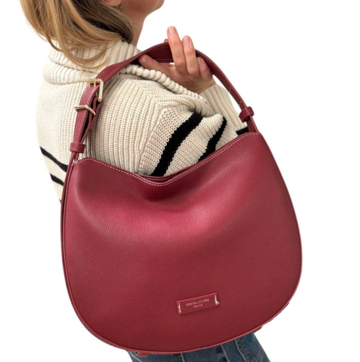 David Jones Shoulder Handbag Eco Leather Adjustable Strap Bag