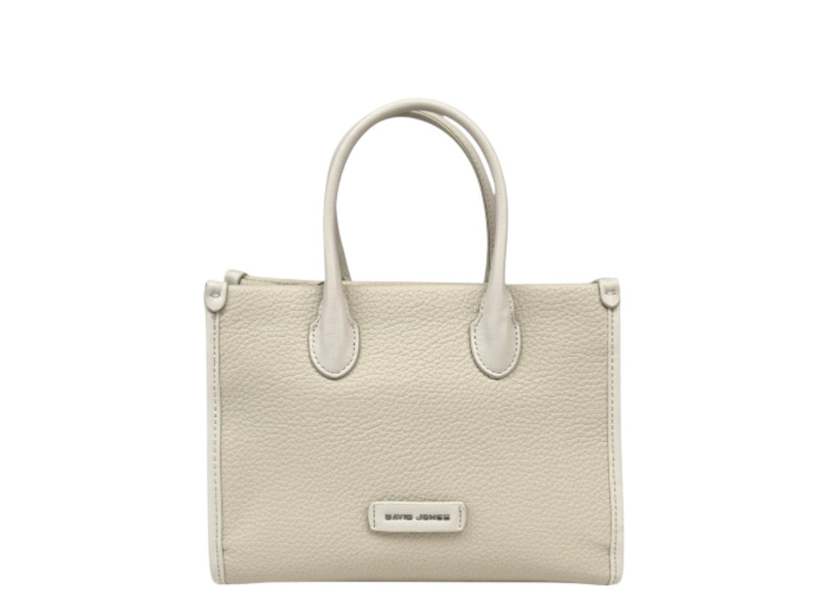 David Jones Small Tote Handbag Eco Leather Detachable Shoulder Strap