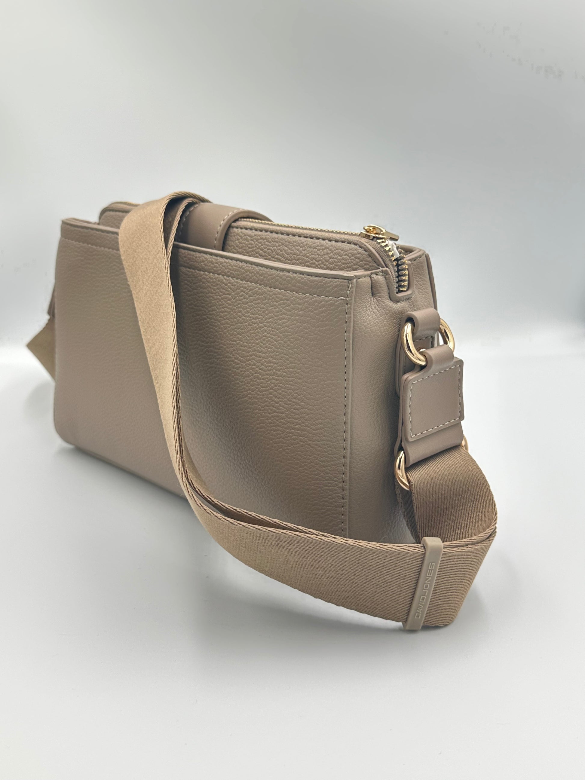 Soirose David Jones Women’s Warm Taupe Crossbody Handbag – Stylish Everyday Fashion Bag (SM7437A)