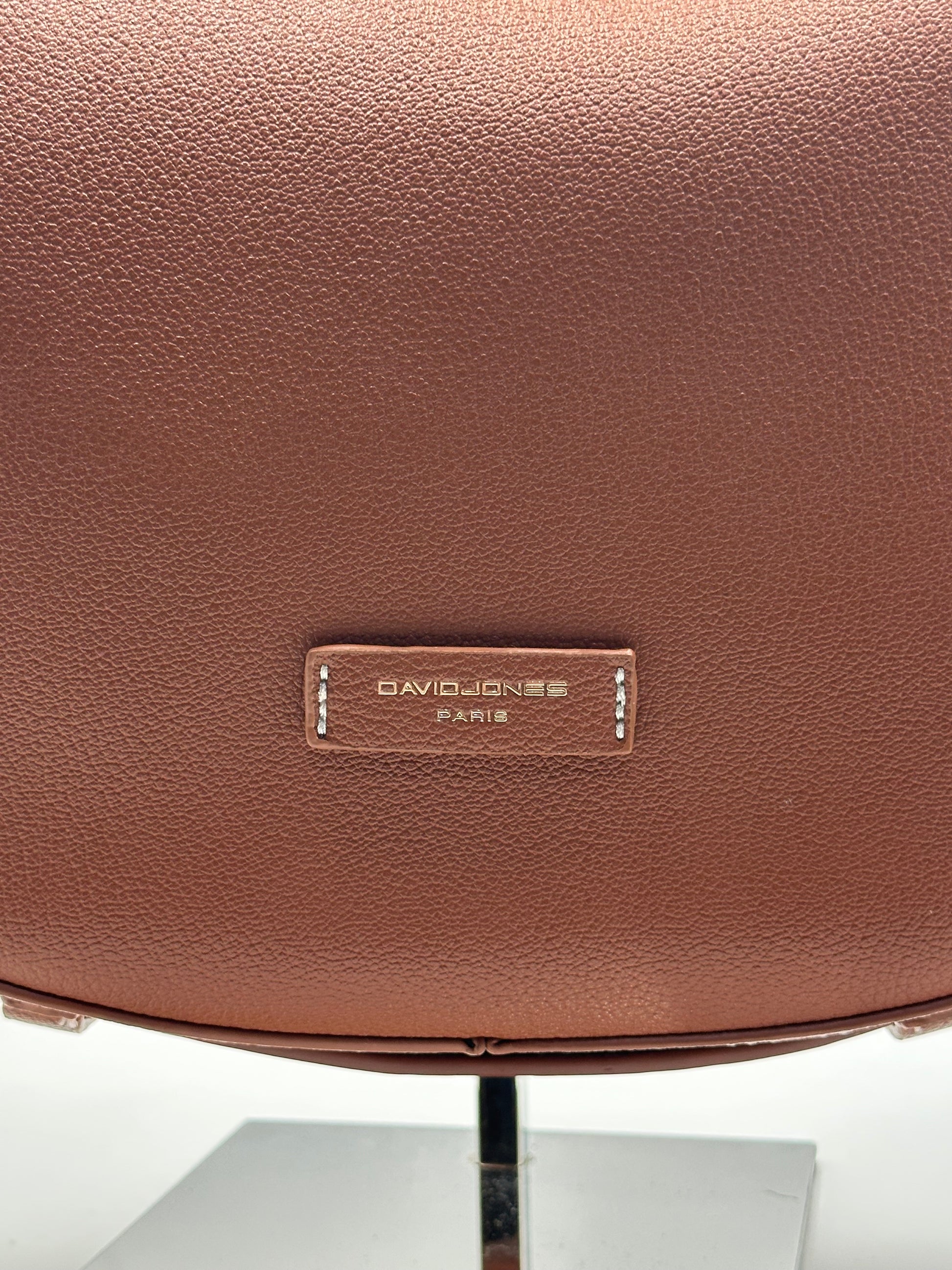 Soirose David Jones Paris Brown Faux Leather Shoulder Bag – Adjustable Strap, Medium Hobo Handbag