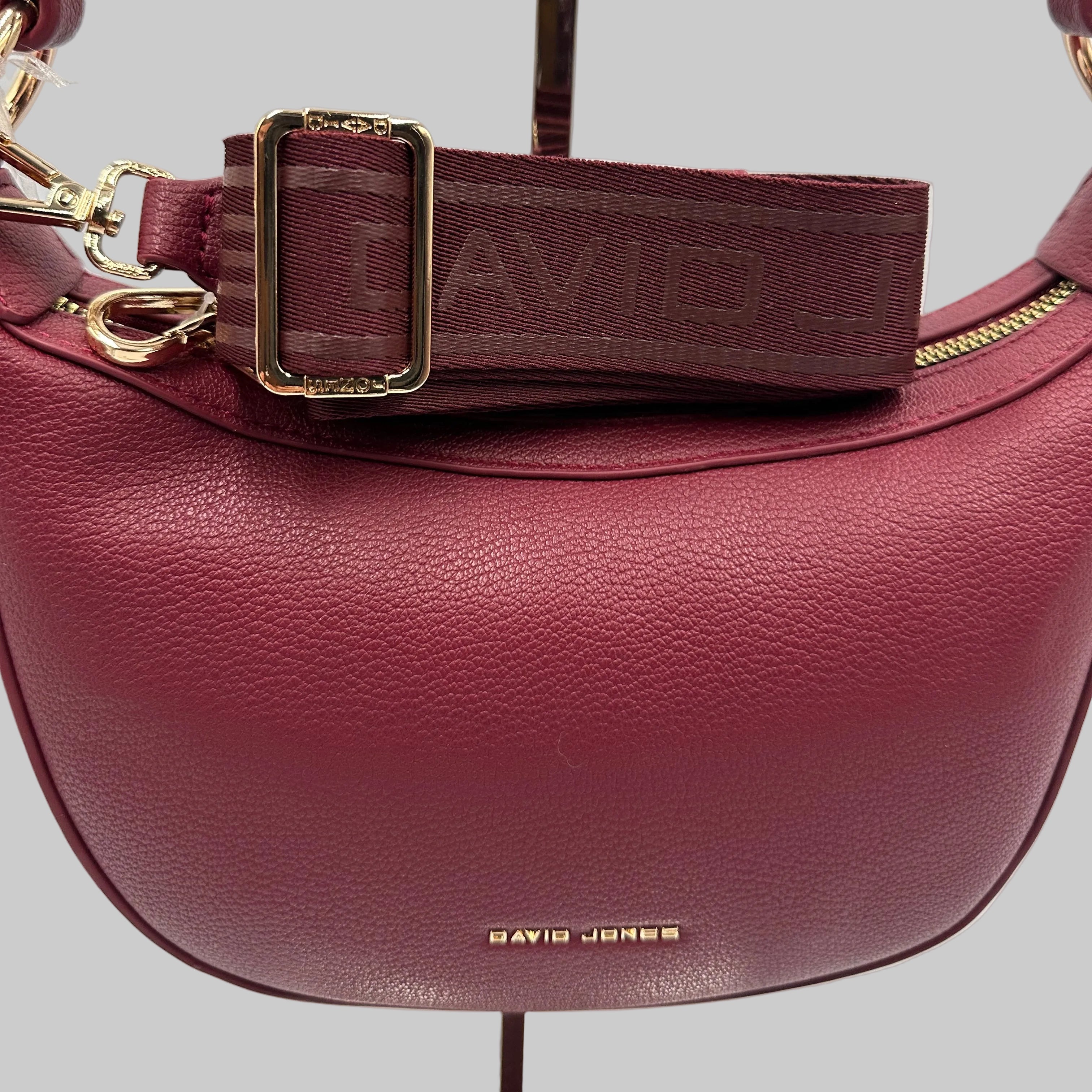 David Jones Burgundy Shoulder Bag