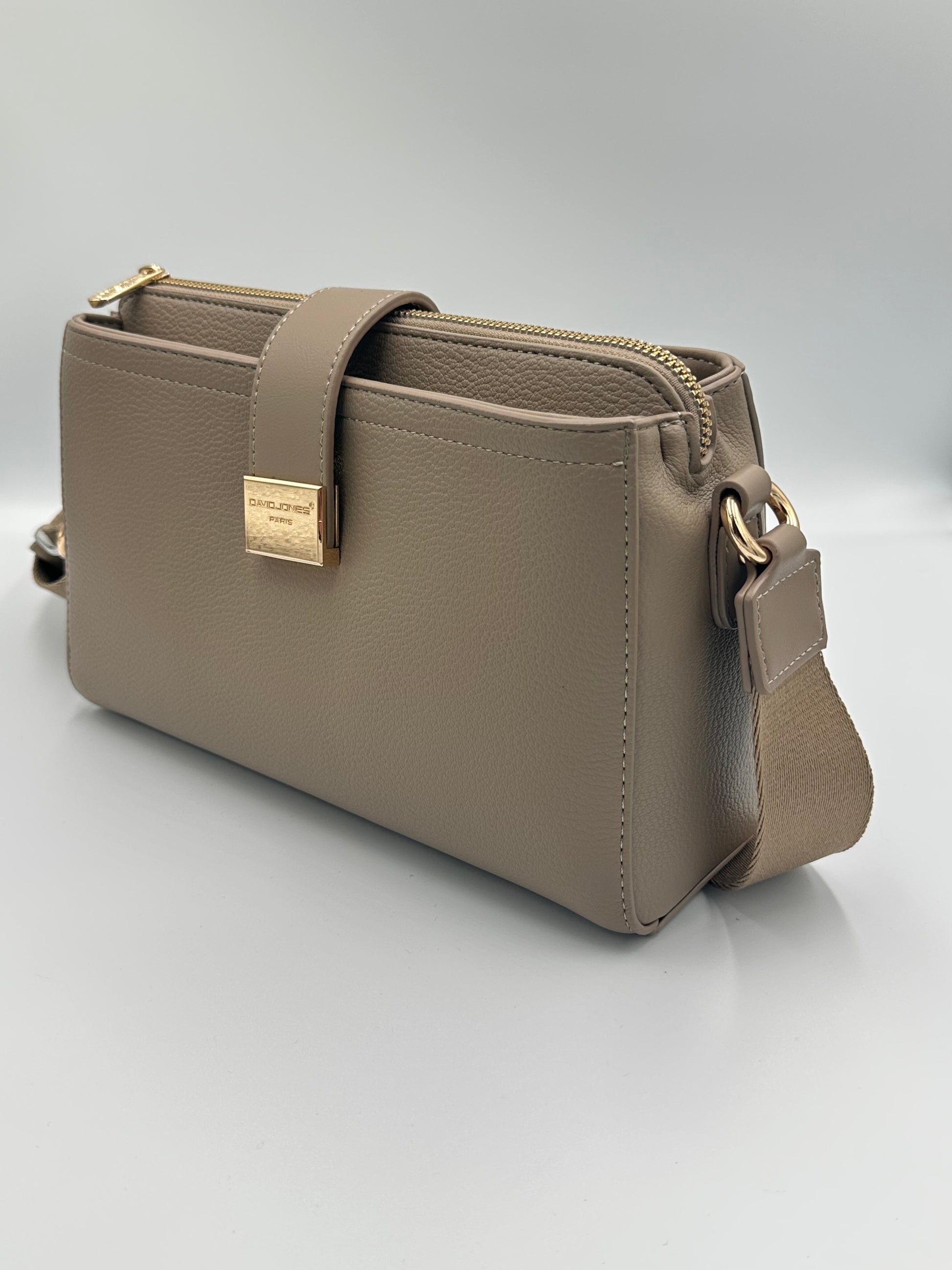 Soirose David Jones Women’s Warm Taupe Crossbody Handbag – Stylish Everyday Fashion Bag (SM7437A) Taupe