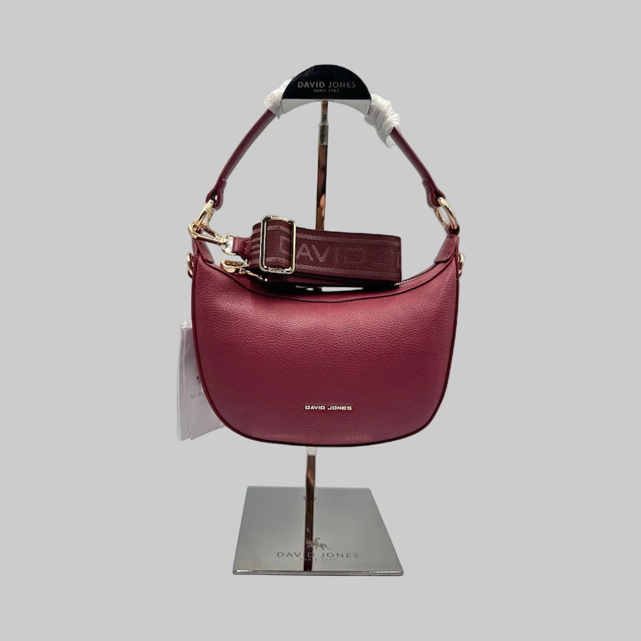 David Jones Burgundy Shoulder Bag