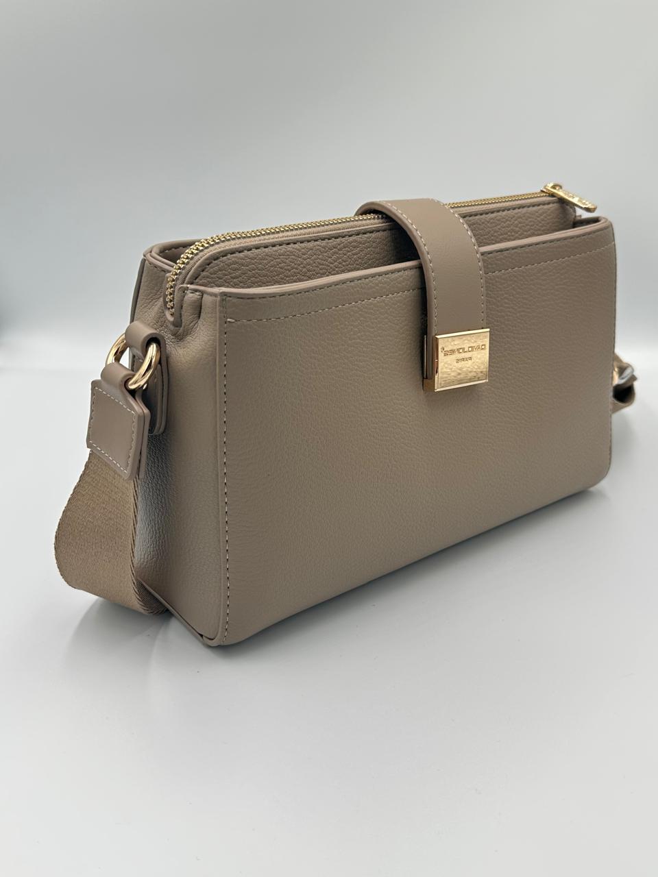 Soirose David Jones Women’s Warm Taupe Crossbody Handbag – Stylish Everyday Fashion Bag (SM7437A)