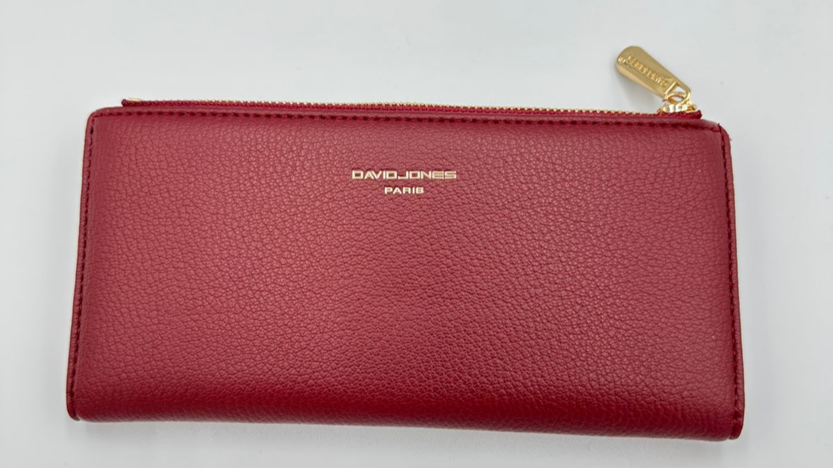 Windsor Wine David Jones Compact Purse - Slim Leather-Look Wallet